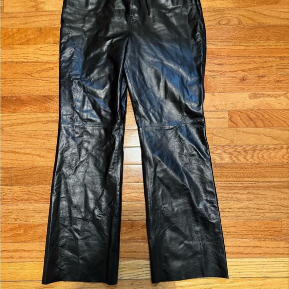 Biker pants ID/Entity by Lord &Taylor real leather riding‎ black woman’s size 10 - Picture 2 of 6